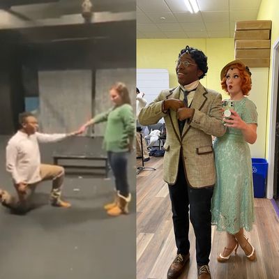 Alric Davis and Rae McAloon, teachers who appear in the show as Sipos and Ilona  Photo