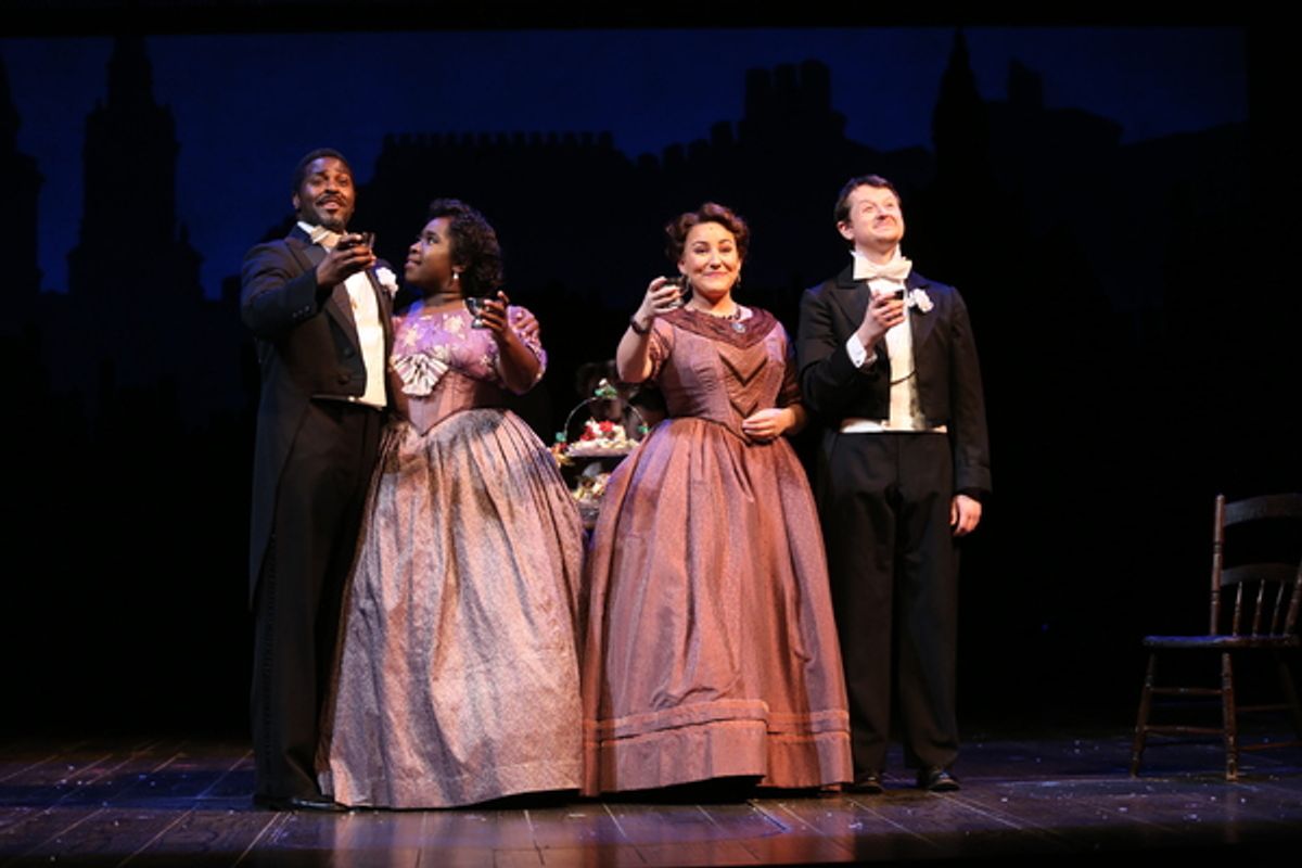 Bueka Uwemedimo as Fred, Awa Sal Secka as Mrs. Fred, Kristen Garaffo as Mrs. Fred’s Sister and Chris Stinson as Topper at 