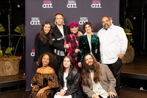 Diane Paulus, Justin Tranter, V, Idina Menzel, David Freeman Coleman (front row) Chan Photo