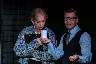 Russ Cusick (Potiphar Stingyas) and Brenna Stein Photo