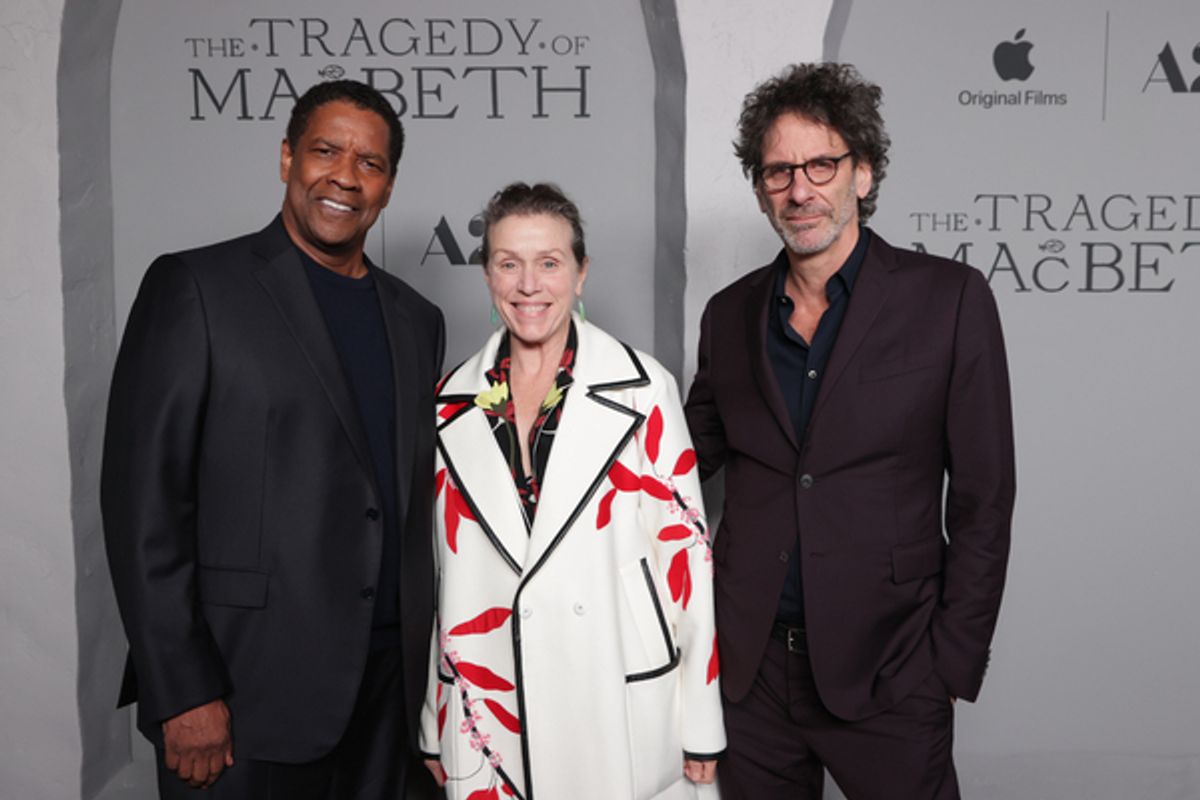 Denzel Washington, Frances McDormand, Producer, and Joel Coen at 