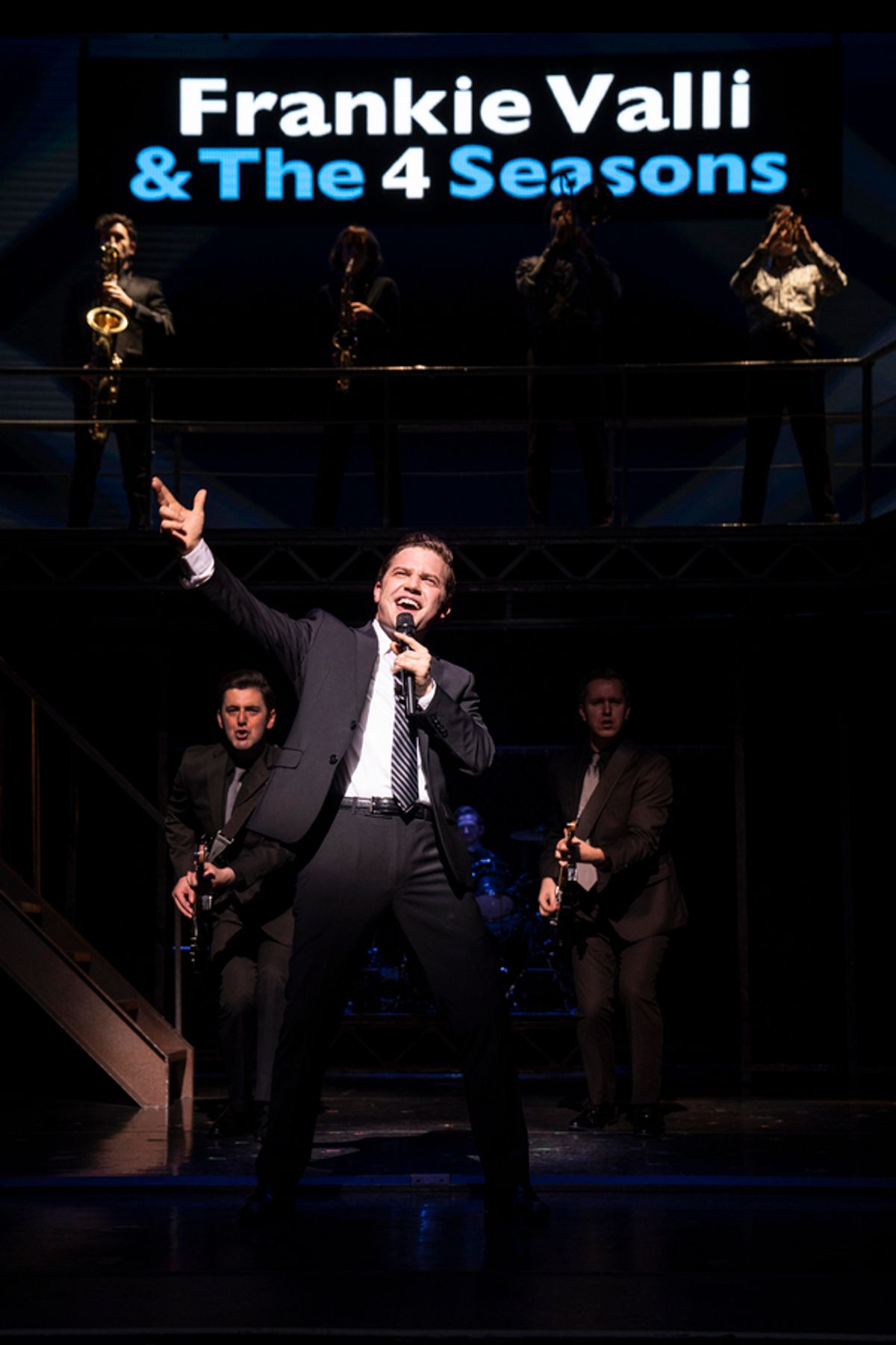 Jon Hacker and the Company of JERSEY BOYS at 