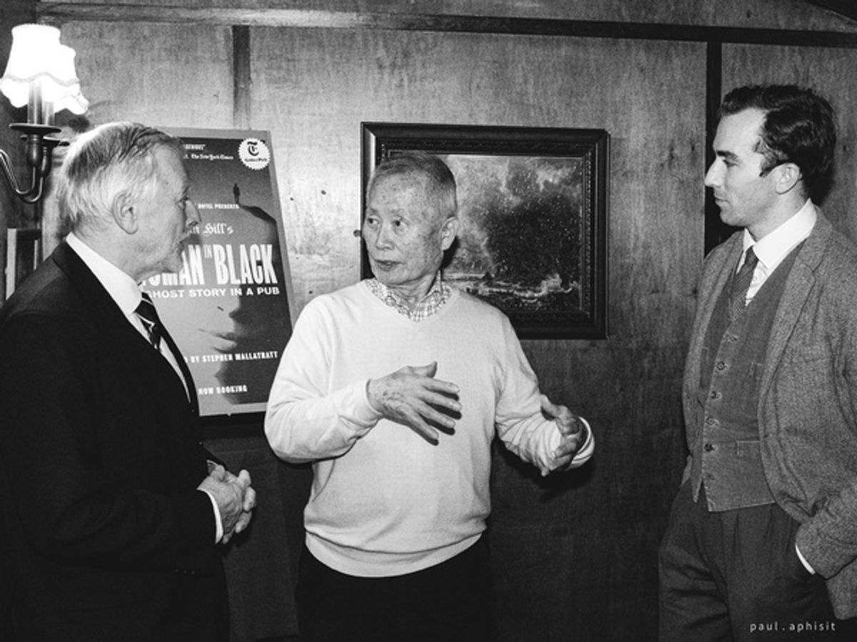 David Acton, George Takei, James Evans at 