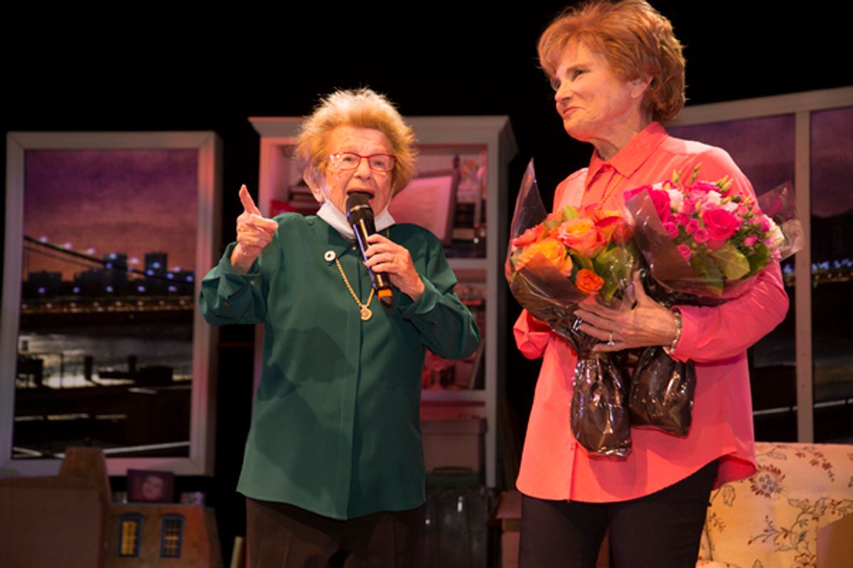 Dr. Ruth Westheimer and Tovah Feldshuh  at 