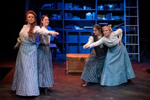 Caitlin Ort (as Meg), Paola Morales (as Beth), Marielle Issa (as Jo), Cara DiPietro @ BroadwayWorld Caitlin Ort (as Meg), Paola Morales (as Beth), Marielle Issa (as Jo), Cara DiPietro Photo