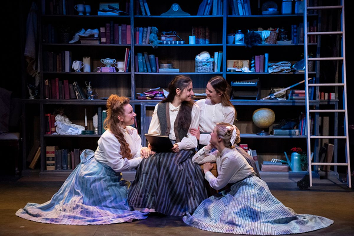 Caitlin Ort (as Meg), Marielle Issa (as Jo), Paola Morales (as Beth), Cara DiPietro at 