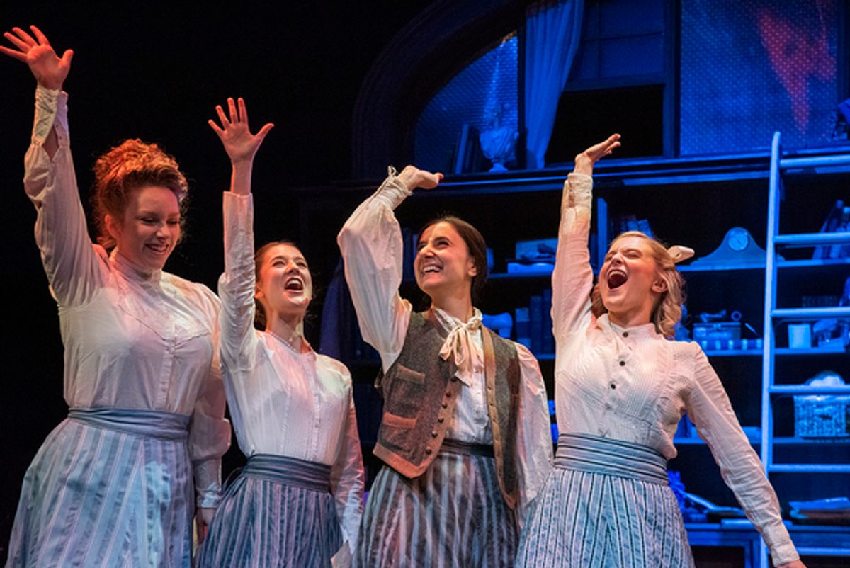 Caitlin Ort (as Meg), Paola Morales (as Beth), Marielle Issa (as Jo), Cara DiPietro at 