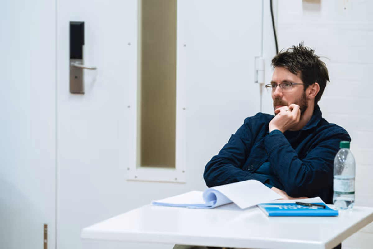 Alistair McDowall at Photos: Go Inside Rehearsals For THE GLOW at The Royal Court Theatre