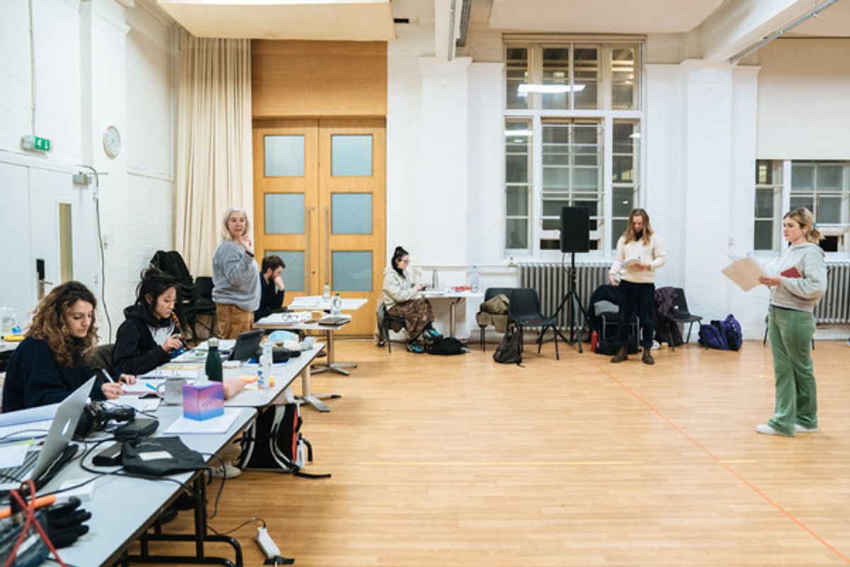 Company at Photos: Go Inside Rehearsals For THE GLOW at The Royal Court Theatre