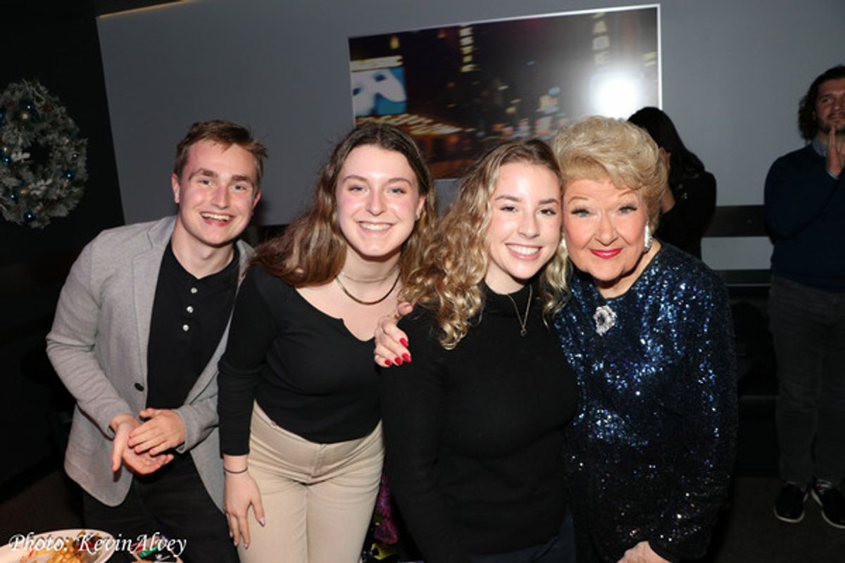 Marilyn Maye (with young fans:) Garrison Guzzeau, Bella Valentino, Ella Mae Dixon,  at 