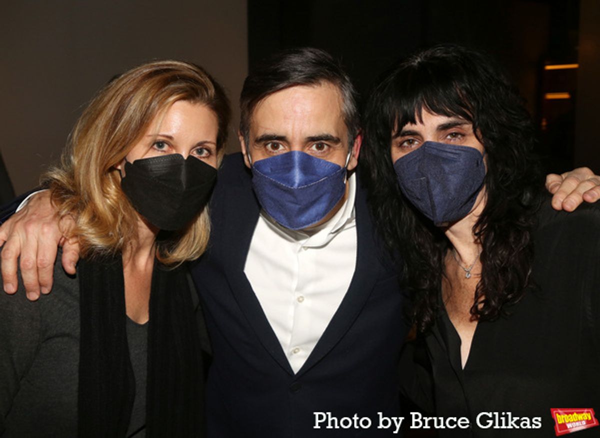 Kathryn Poots, Artistic Director and CEO of The Shed Alex Poots and Director Leigh Silverman  at 