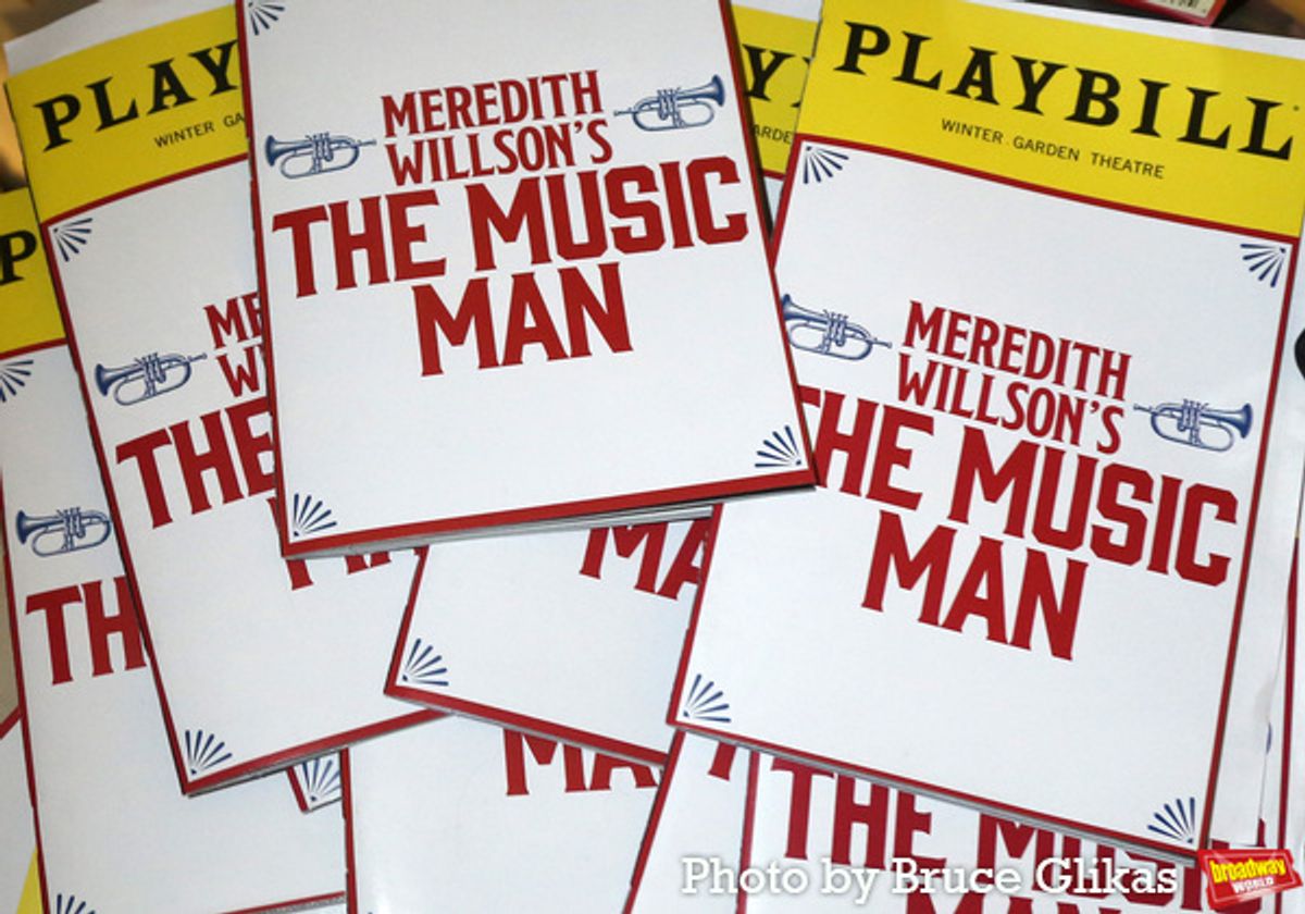 Playbills at 'The Music Man' at Photos: Hugh Jackman and Sutton Foster Take Bows in THE MUSIC MAN