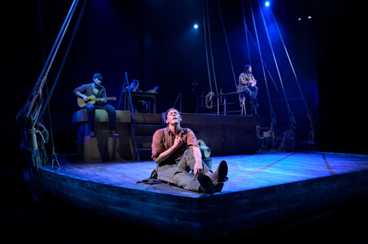  Adrian Blake Enscoe (Little Brother), Cameron Johnson (Ensemble), Wayne Duvall (Captain), and John Gallagher, Jr. (Mate) at 