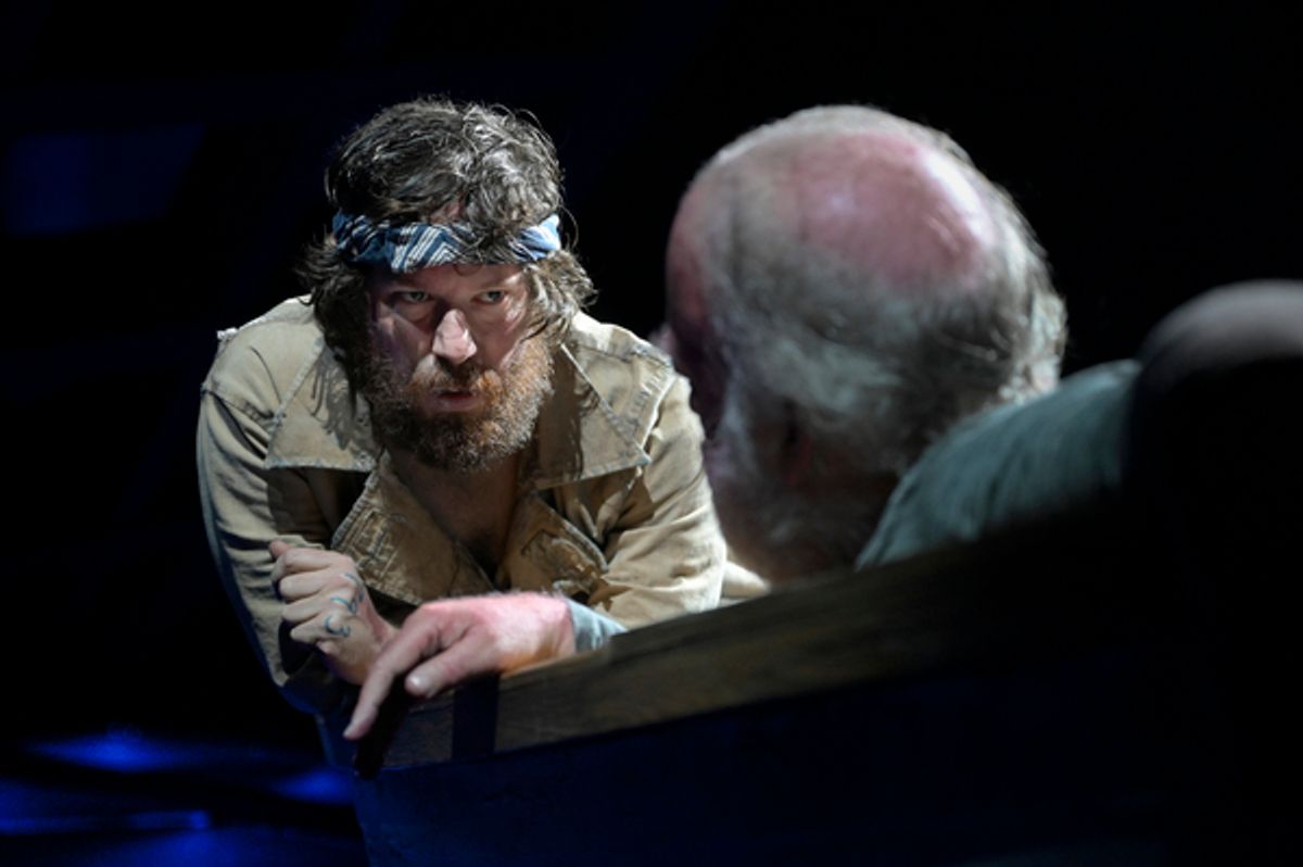 John Gallagher, Jr. (Mate) and Wayne Duvall (Captain) at 