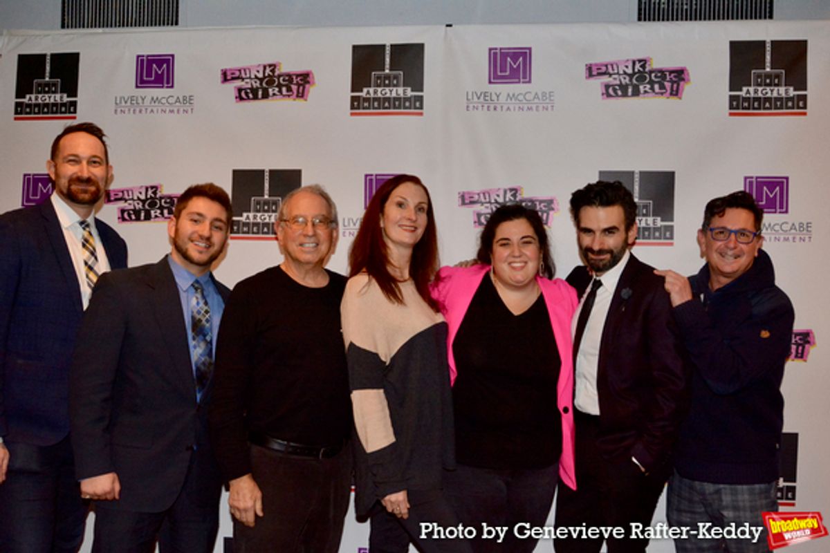 Rob Rokicki, Dylan Perlman, Mark Perlman, Jennifer Werner, Alison Savino, Joe Iconis and Evan Pappas at 