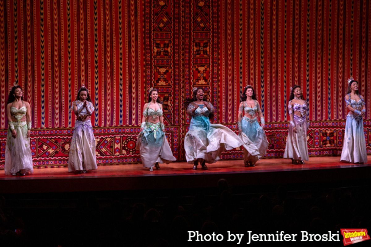The cast of ALADDIN at Photos: Jonathan Freeman Takes Final Bows In ALADDIN