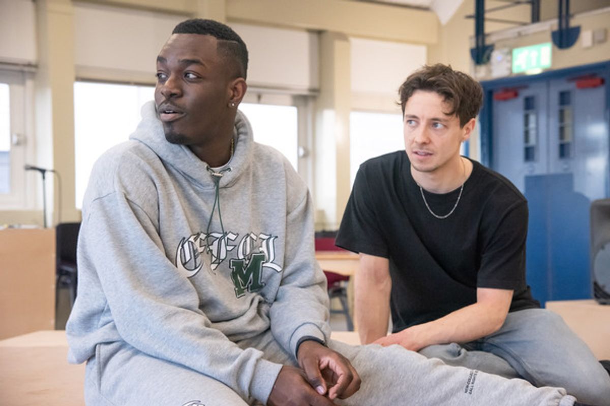 Justice Ritchie and Lucas Button at Photos: Inside Rehearsal For HUMAN NURTURE