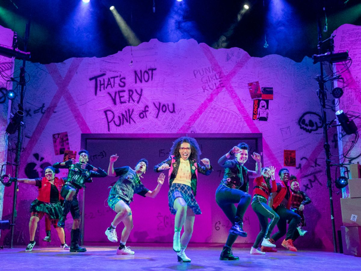 Philippe Arroyo, Ashley LaLonde and Kelly McIntyre with ensemble at 