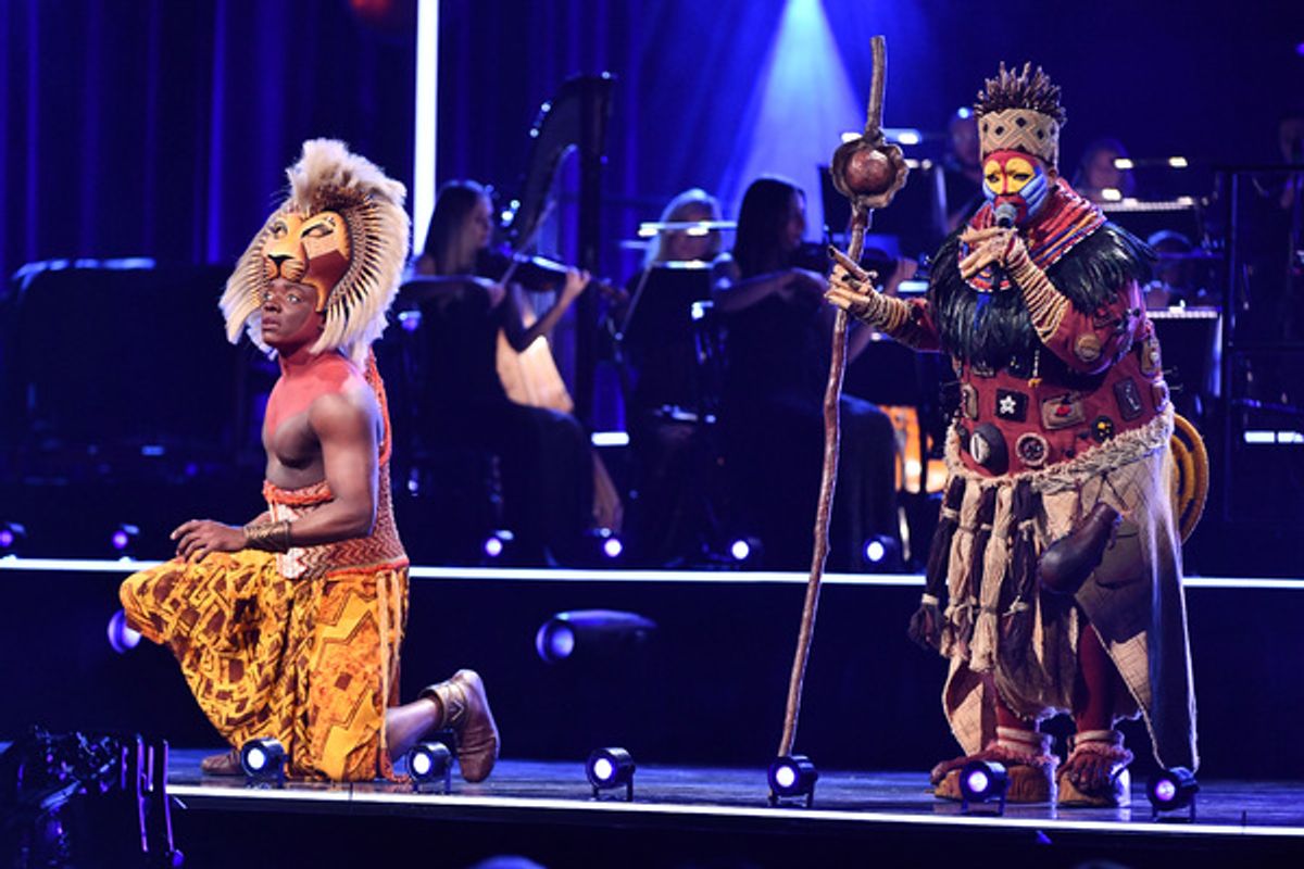 The cast of The Lion King at Photos: See & JULIET, FROZEN & More in The National Lottery's Big Night of Musicals