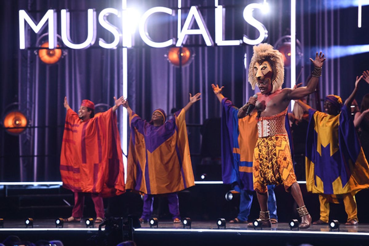 The cast of The Lion King at Photos: See & JULIET, FROZEN & More in The National Lottery's Big Night of Musicals