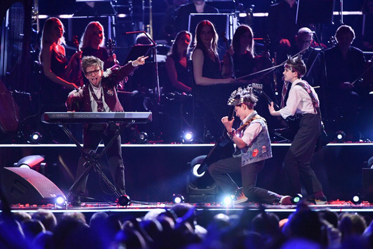 The cast of 'School of Rock' at Photos: See & JULIET, FROZEN & More in The National Lottery's Big Night of Musicals