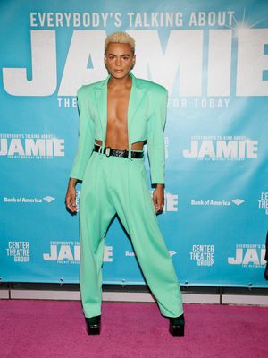 Cast member Layton Williams arrives before the North American premiere of the West End hit musical “Everybody’s Talking About Jamie” at Center Theatre Group/Ahmanson Theatre on January 21, 2022, in Los Angeles, California. (Photo by Ryan Miller/Capture Imaging) @ BroadwayWorld Cast member Layton Williams arrives before the North American premiere of the West En Photo
