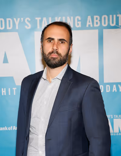 LA city council candidate Jimmy Biblarz arrive before the North American premiere of  Photo