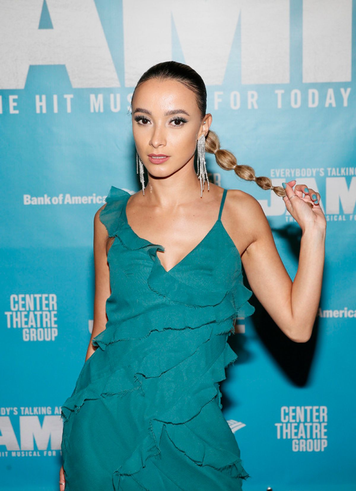 Cast member Emma Robotham-Hunt arrives before the North American premiere of the West End hit musical “Everybody’s Talking About Jamie” at Center Theatre Group/Ahmanson Theatre on January 21, 2022, in Los Angeles, California.  (Photo by Ryan Miller/Capture Imaging) at 