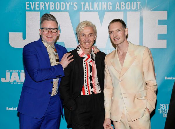 From left, book writer/lyricist Tom MacRae, director/co-writer Jonathan Butterell and Photo