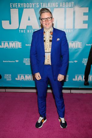 Book writer/lyricist Tom MacRae arrives before the North American premiere of the West End hit musical “Everybody’s Talking About Jamie” at Center Theatre Group/Ahmanson Theatre on January 21, 2022, in Los Angeles, California. (Photo by Ryan Miller/Capture Imaging) @ BroadwayWorld Book writer/lyricist Tom MacRae arrives before the North American premiere of the Wes Photo