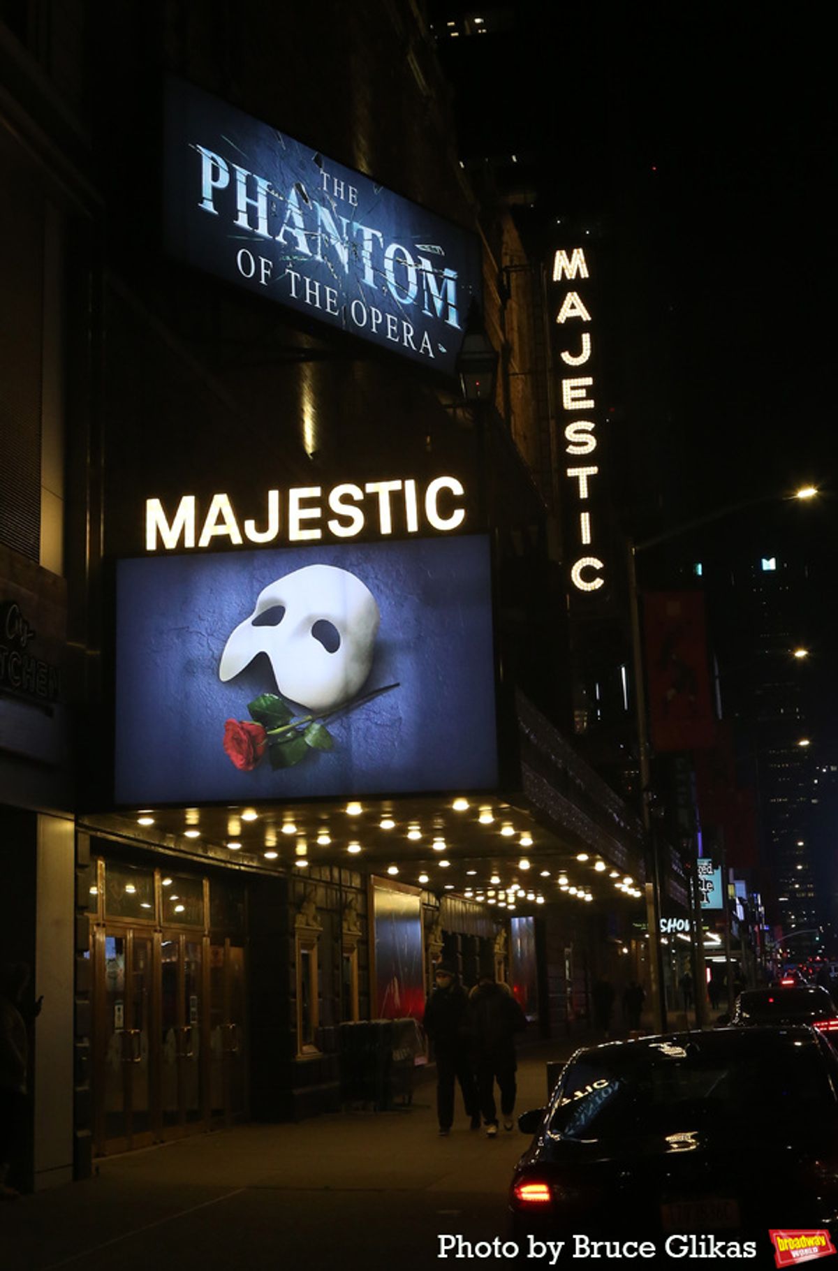 Signage at The Majestic Theater at Photos: THE PHANTOM OF THE OPERA Celebrates 34 Years on Broadway