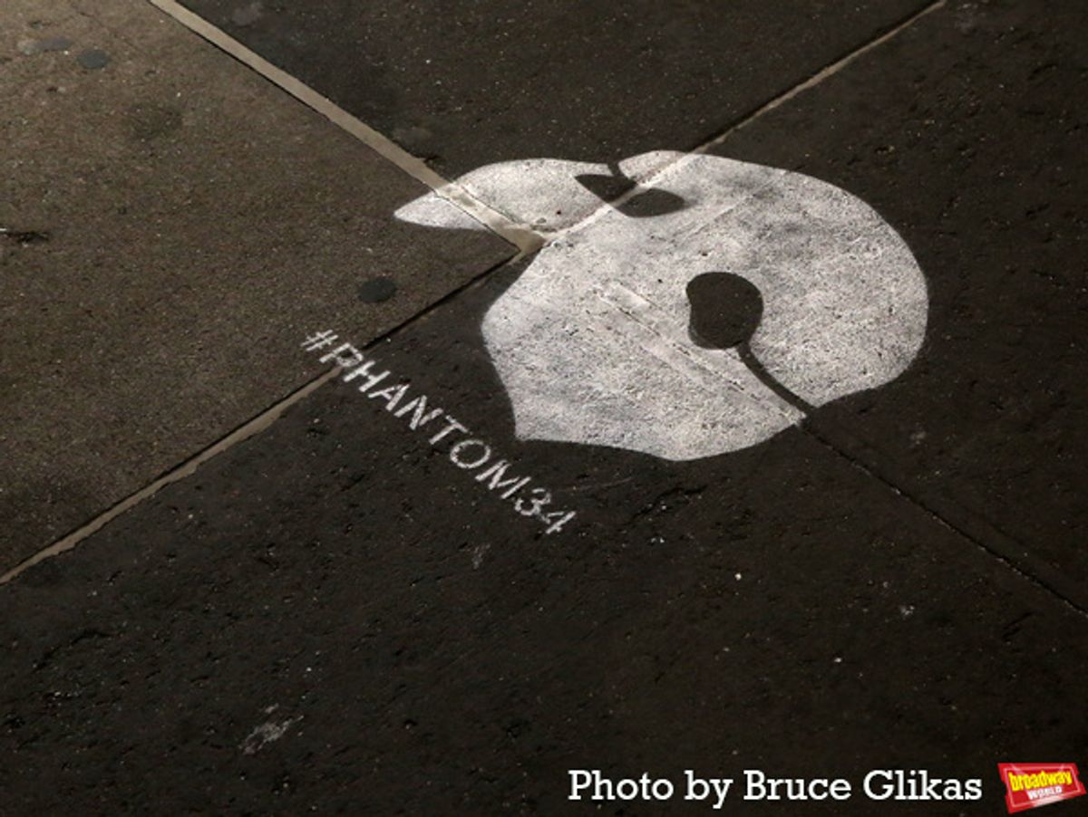 Signage at The Majestic Theater at Photos: THE PHANTOM OF THE OPERA Celebrates 34 Years on Broadway