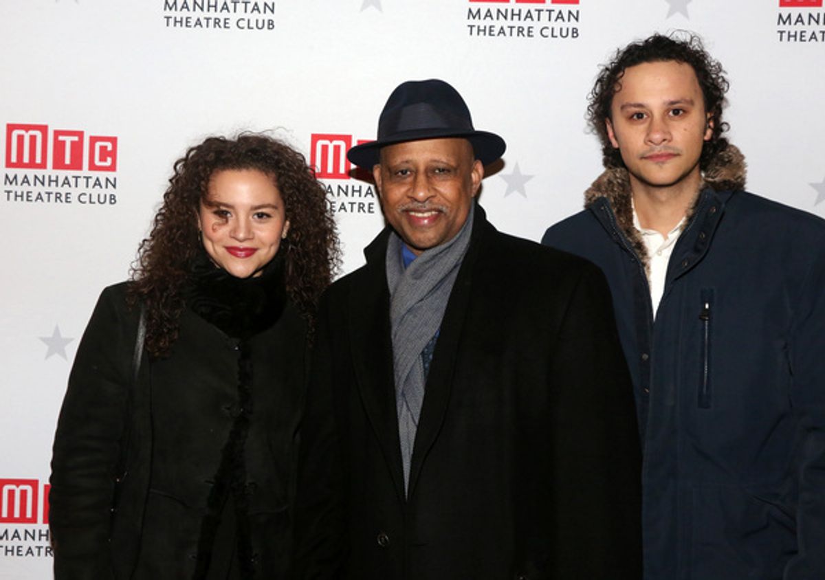 Lily Santiago, Ruben Santiago-Hudson, and Trey Santiago-Hudson at 