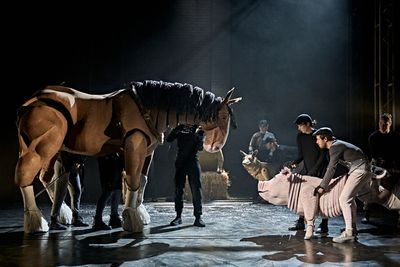 Boxer (puppeteers Elisa De Gray, Matt Tait and Rayo Patel) and Squeela (puppeteers Ai Photo
