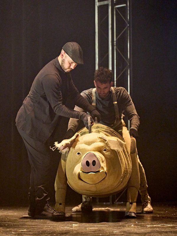 Napoleon (puppeteers Ben Thompson and Michael Jean-Marain) Photo