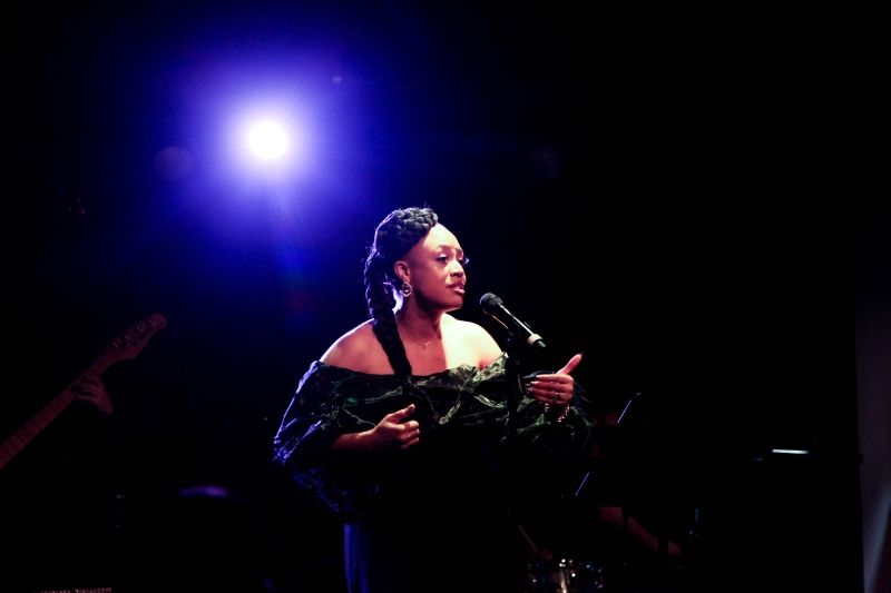 Review: With A ONE-WOMAN SHOWCIAL at The Green Room 42 Kaisha Huguley Modernizes The Art Form of Cabaret Image