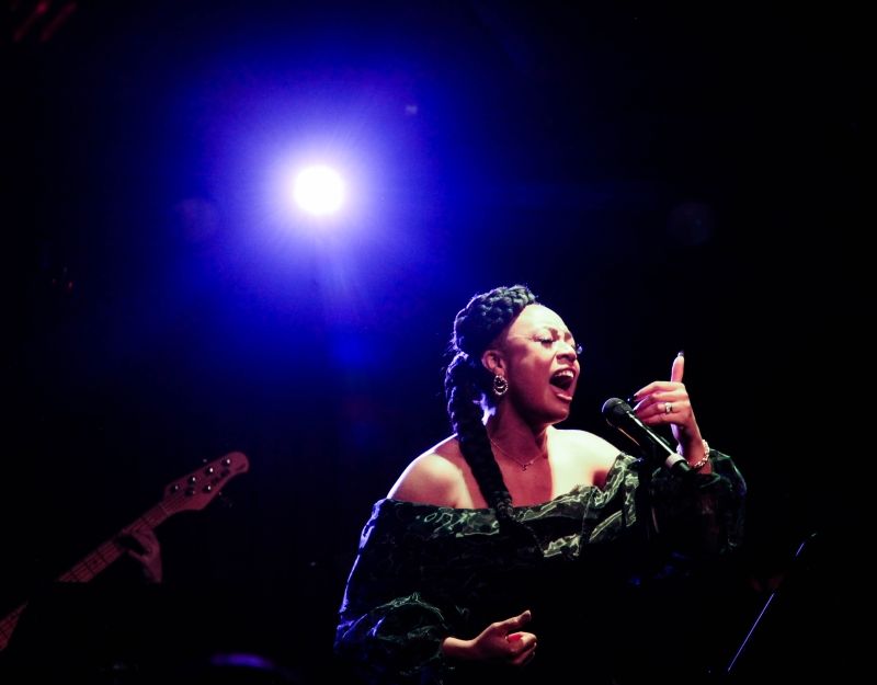 Review: With A ONE-WOMAN SHOWCIAL at The Green Room 42 Kaisha Huguley Modernizes The Art Form of Cabaret Image