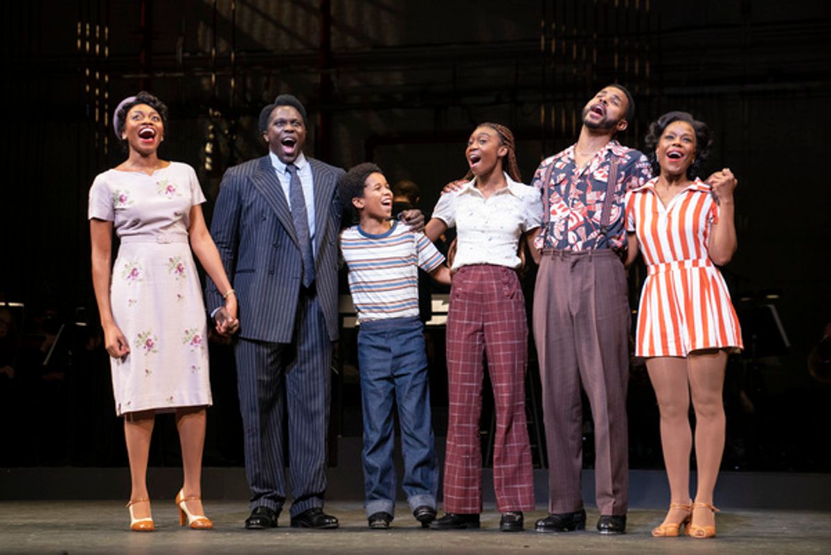 Adrienne Walker, Joshua Henry, Alexander Bello, Shahadi Wright Joseph, Trevor Jackson, and Tracee Beazer at 