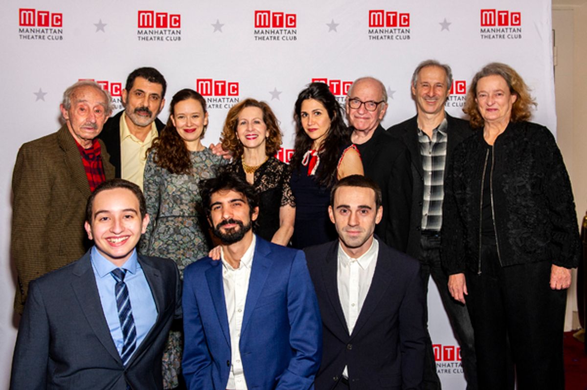 Pierre Epstein, Jeff Seymour, Molly Ranson, Betsy Aidem, Francis 
Benhamou, Kenneth Tigar, Richard Topol, Nancy Robinette
(l-r front row) - Peyton Lusk, Yair Ben-Dor, Ari Brand  at 