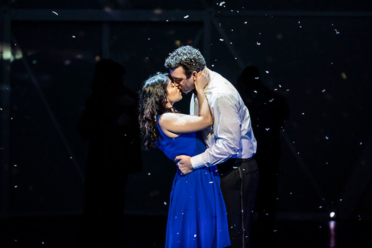 Phoebe González (left) plays Rita and Alex Syiek is Phil Connors at 