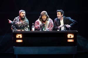 (from left) Aaron Conklin plays Gus, Michael E. Martin is Ralph, and Alex Syiek plays Phil Connors @ BroadwayWorld (from left) Aaron Conklin plays Gus, Michael E. Martin is Ralph, and Alex Syiek plays Photo