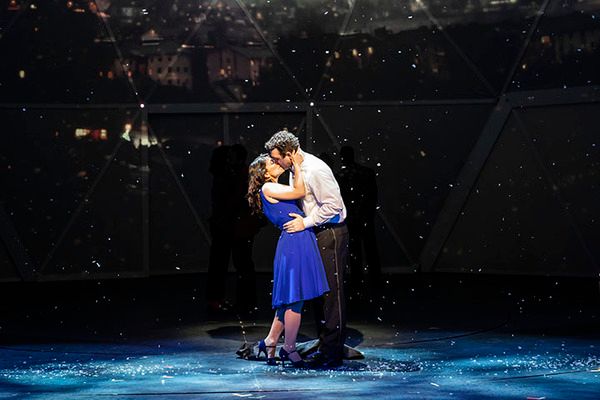 Phoebe González (left) plays Rita and Alex Syiek is Phil Connors Photo