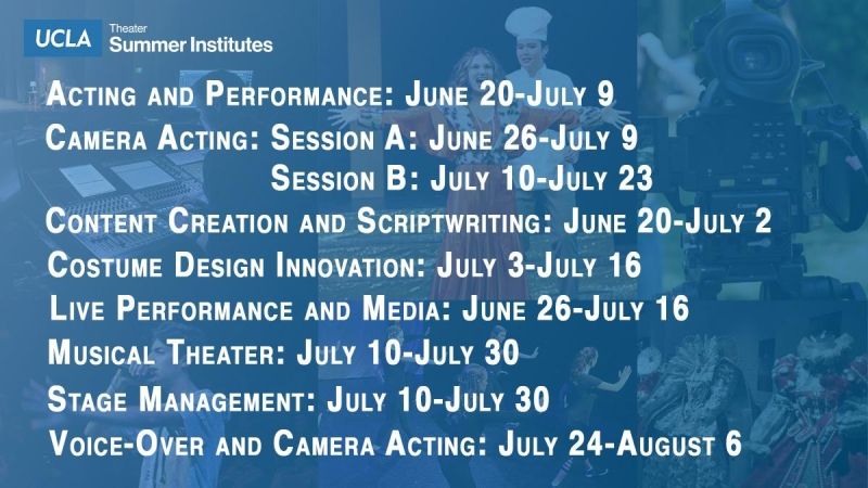 UCLA Department of Theater Summer Institutes- 8 Programs, Endless Possibilities  Image