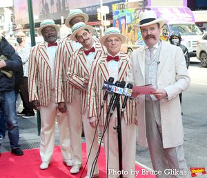 ''The Barbershop Quartet'' PhillipBoykin, Nicholas Ward, Daniel Torres, Eddie Korbich and Jefferson Mays as ''River City’s own Mayor George Shinn'' @ BroadwayWorld ''The Barbershop Quartet'' PhillipBoykin, Nicholas Ward, Daniel Torres, Eddie Korbich Photo