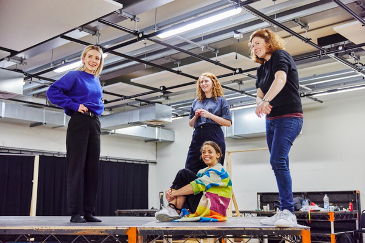 Matilda Bailes, Sasha Frost, Caroline Moroney, Helen Cripps at Photos: Inside Rehearsal For PERSUASION at Rose Theatre Kingston