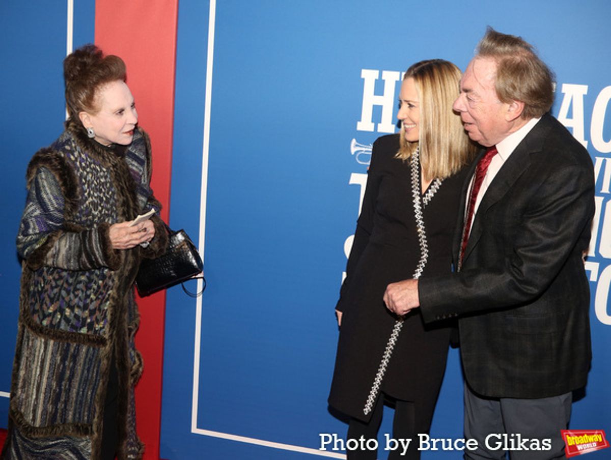Cindy Adams, Imogen Lloyd Webber and Andrew Lloyd Webber at 