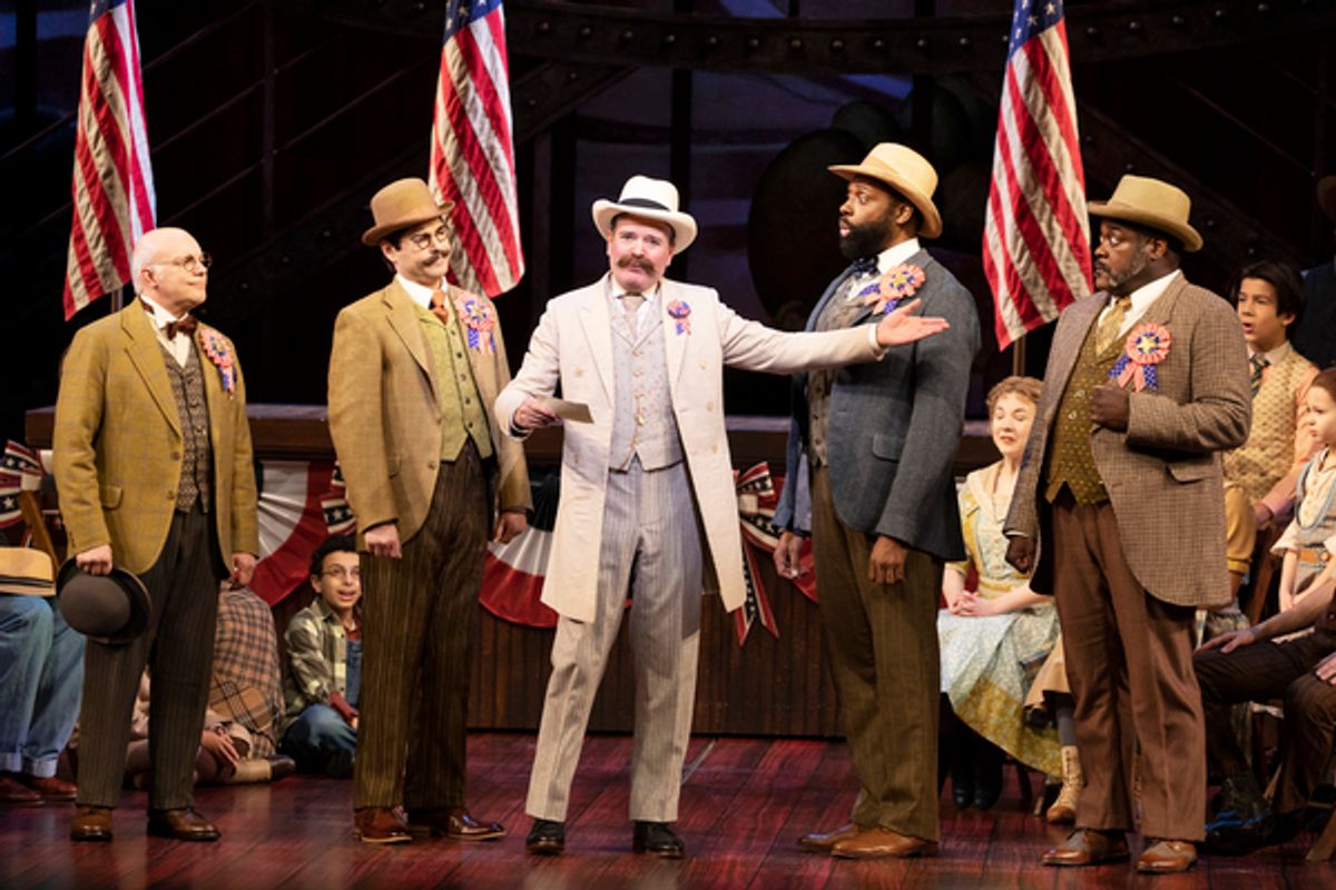 Jefferson Mays and cast at 