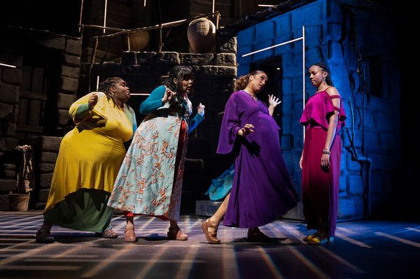 Jade Jones (Jessica), Chani Wereley (Esther), and Adelina Mitchell (Ruth) warn Phoeni Photo