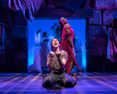Phoenix Best as Mary and Ben Fankhauser as Jesus in a fantasy scene from "A.D. 16" at Photo