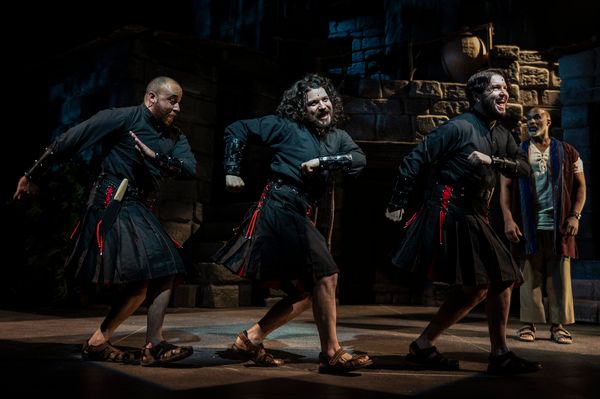 Calvin McCullough (Mattias), Jared Loftin (Nicholas), and Christian Montgomery (Barti Photo
